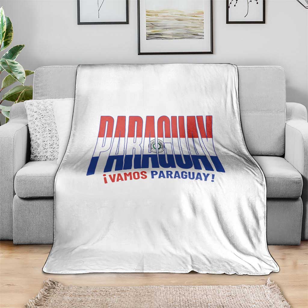 Vamos Paraguay Long Live Soccer Cheer Throw Blanket Patriotic Paraguaya Futbol Football Fans Pride TS02 Print Your Wear