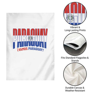 Vamos Paraguay Long Live Soccer Cheer Garden Flag Patriotic Paraguaya Futbol Football Fans Pride TS02 Print Your Wear