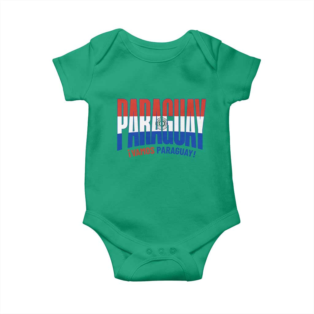 Vamos Paraguay Long Live Soccer Cheer Baby Onesie Patriotic Paraguaya Futbol Football Fans Pride TS02 Irish Green Print Your Wear