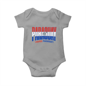 Vamos Paraguay Long Live Soccer Cheer Baby Onesie Patriotic Paraguaya Futbol Football Fans Pride TS02 Sport Gray Print Your Wear