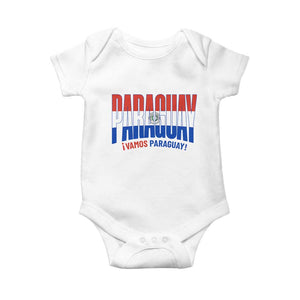 Vamos Paraguay Long Live Soccer Cheer Baby Onesie Patriotic Paraguaya Futbol Football Fans Pride TS02 White Print Your Wear