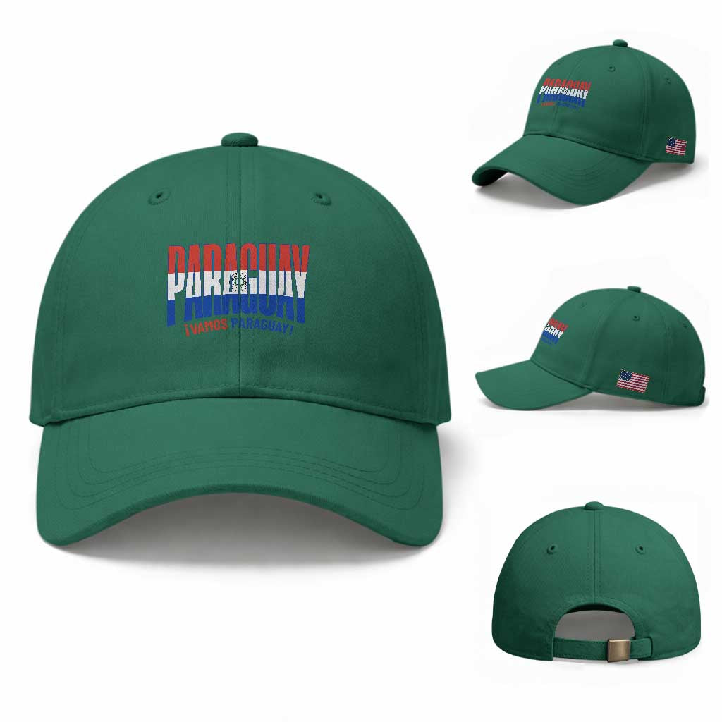Vamos Paraguay Long Live Soccer Cheer Baseball Cap Patriotic Paraguaya Futbol Football Fans Pride TS02 Baseball Cap Universal Fit Irish Green Print Your Wear