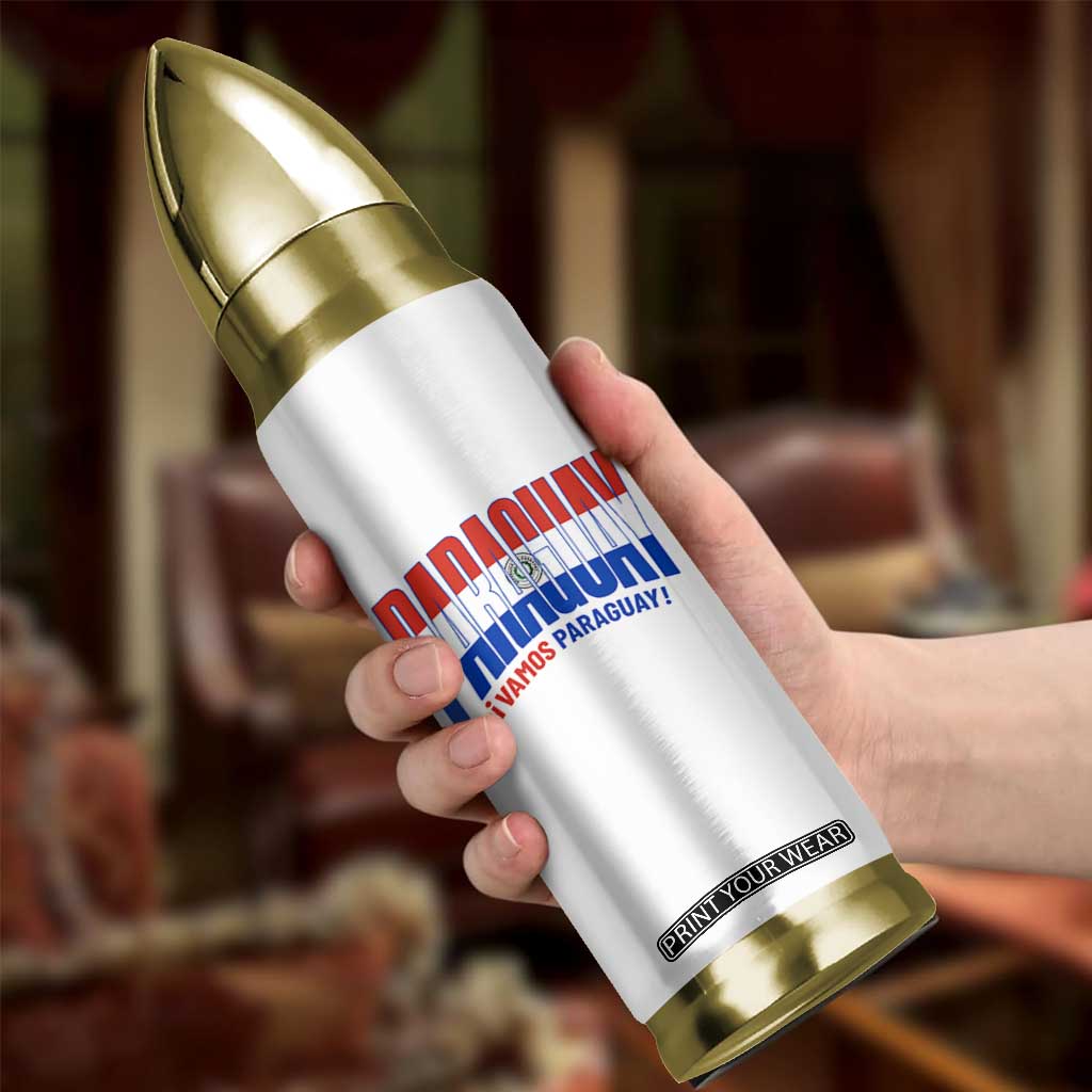 Vamos Paraguay Long Live Soccer Cheer Bullet Tumbler Patriotic Paraguaya Futbol Football Fans Pride TS02 Print Your Wear