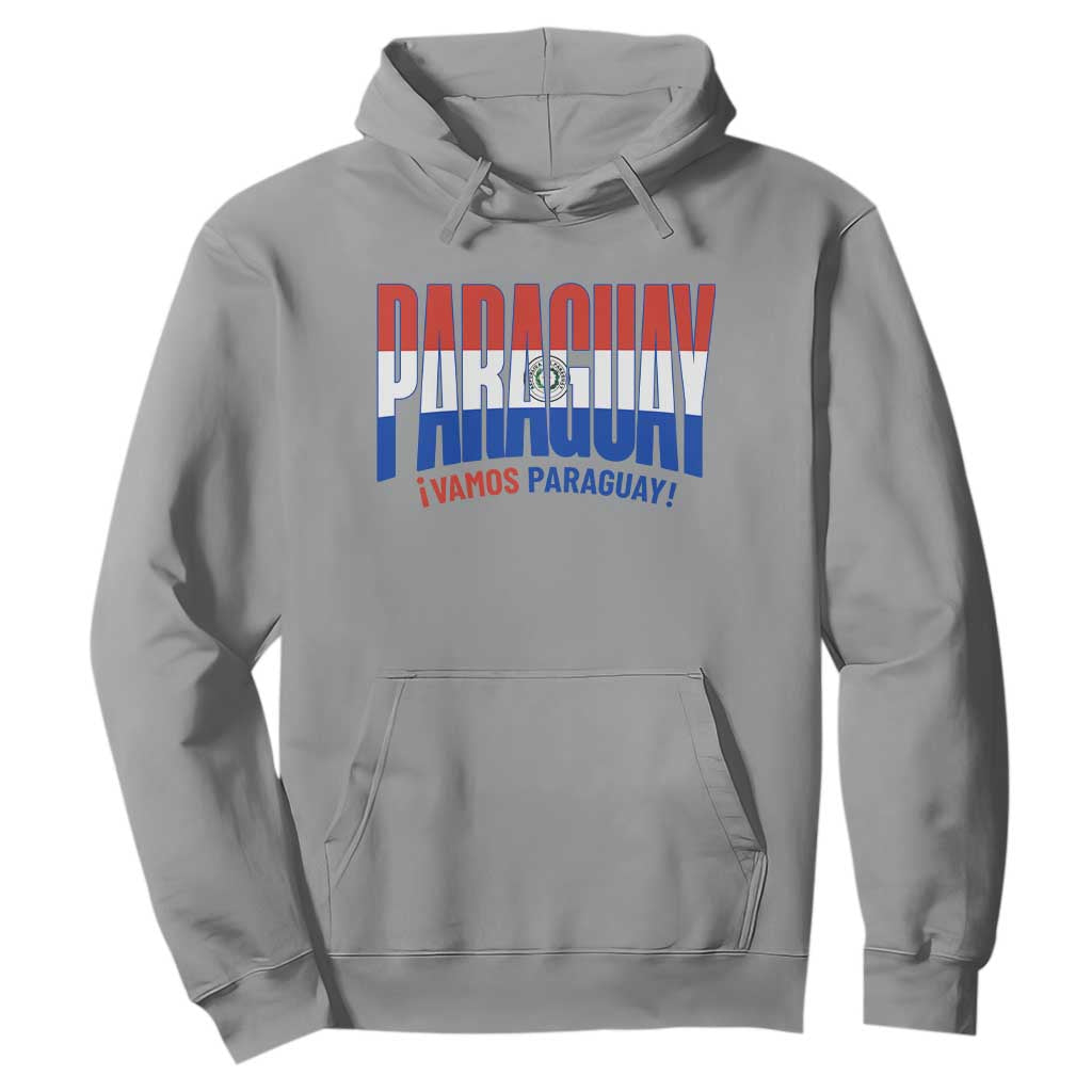 Vamos Paraguay Long Live Soccer Cheer Hoodie Patriotic Paraguaya Futbol Football Fans Pride TS02 Sport Gray Print Your Wear