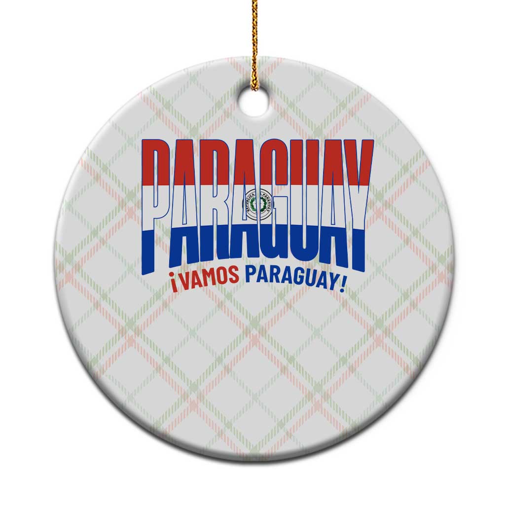 Vamos Paraguay Long Live Soccer Cheer Ceramic Ornament Patriotic Paraguaya Futbol Football Fans Pride TS02 1pc Christmas Plaid Print Your Wear