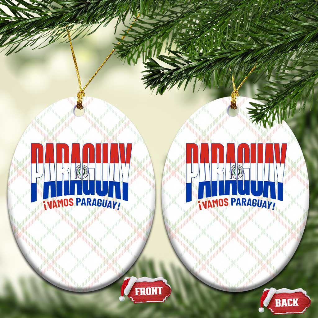 Vamos Paraguay Long Live Soccer Cheer Ceramic Ornament Patriotic Paraguaya Futbol Football Fans Pride TS02 Print Your Wear