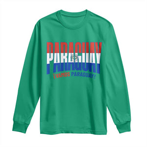 Vamos Paraguay Long Live Soccer Cheer Long Sleeve Shirt Patriotic Paraguaya Futbol Football Fans Pride TS02 Irish Green Print Your Wear