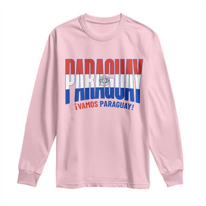 Vamos Paraguay Long Live Soccer Cheer Long Sleeve Shirt Patriotic Paraguaya Futbol Football Fans Pride TS02 Light Pink Print Your Wear