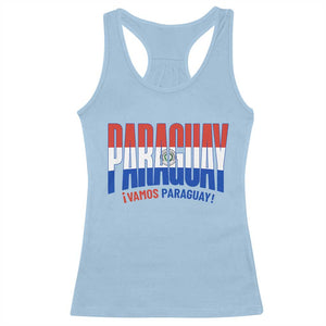 Vamos Paraguay Long Live Soccer Cheer Racerback Tank Top Patriotic Paraguaya Futbol Football Fans Pride TS02 Light Blue Print Your Wear