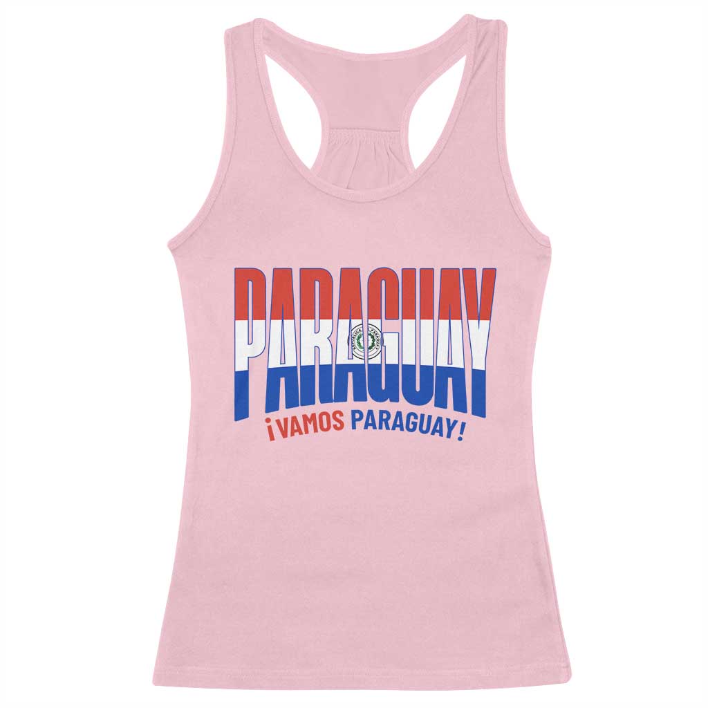 Vamos Paraguay Long Live Soccer Cheer Racerback Tank Top Patriotic Paraguaya Futbol Football Fans Pride TS02 Light Pink Print Your Wear
