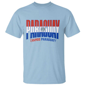 Vamos Paraguay Long Live Soccer Cheer T Shirt Patriotic Paraguaya Futbol Football Fans Pride TS02 Light Blue Print Your Wear