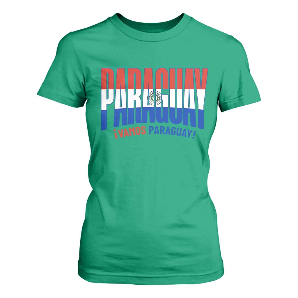 Vamos Paraguay Long Live Soccer Cheer T Shirt For Women Patriotic Paraguaya Futbol Football Fans Pride TS02 Irish Green Print Your Wear