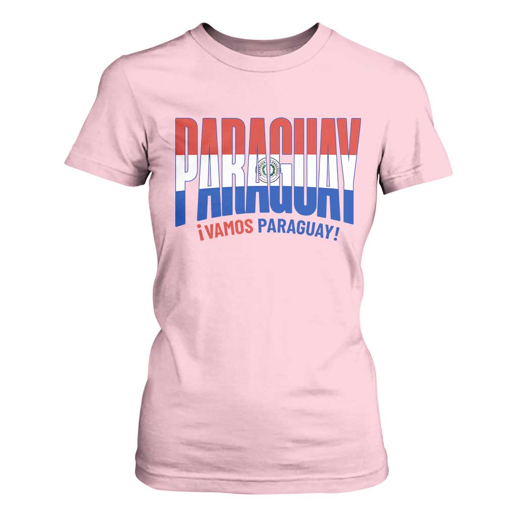 Vamos Paraguay Long Live Soccer Cheer T Shirt For Women Patriotic Paraguaya Futbol Football Fans Pride TS02 Light Pink Print Your Wear