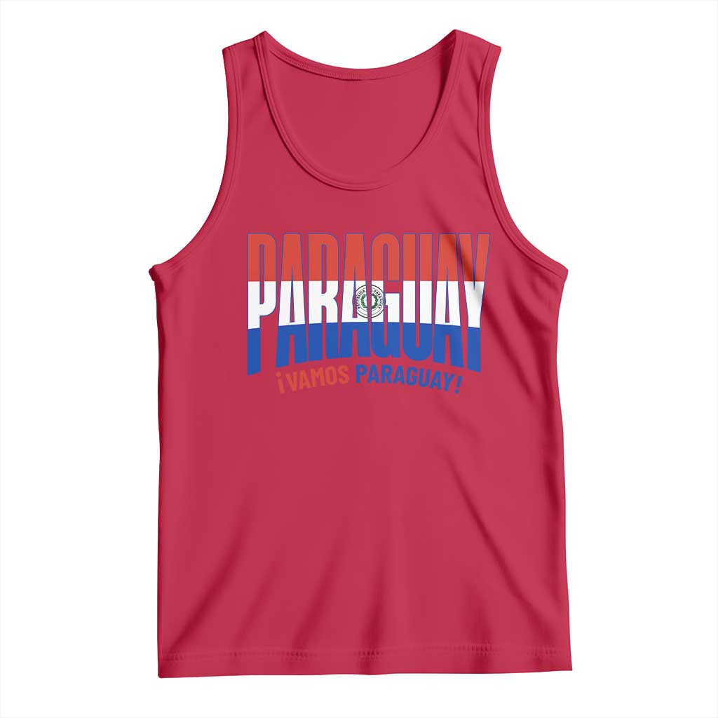 Vamos Paraguay Long Live Soccer Cheer Tank Top Patriotic Paraguaya Futbol Football Fans Pride TS02 Red Print Your Wear