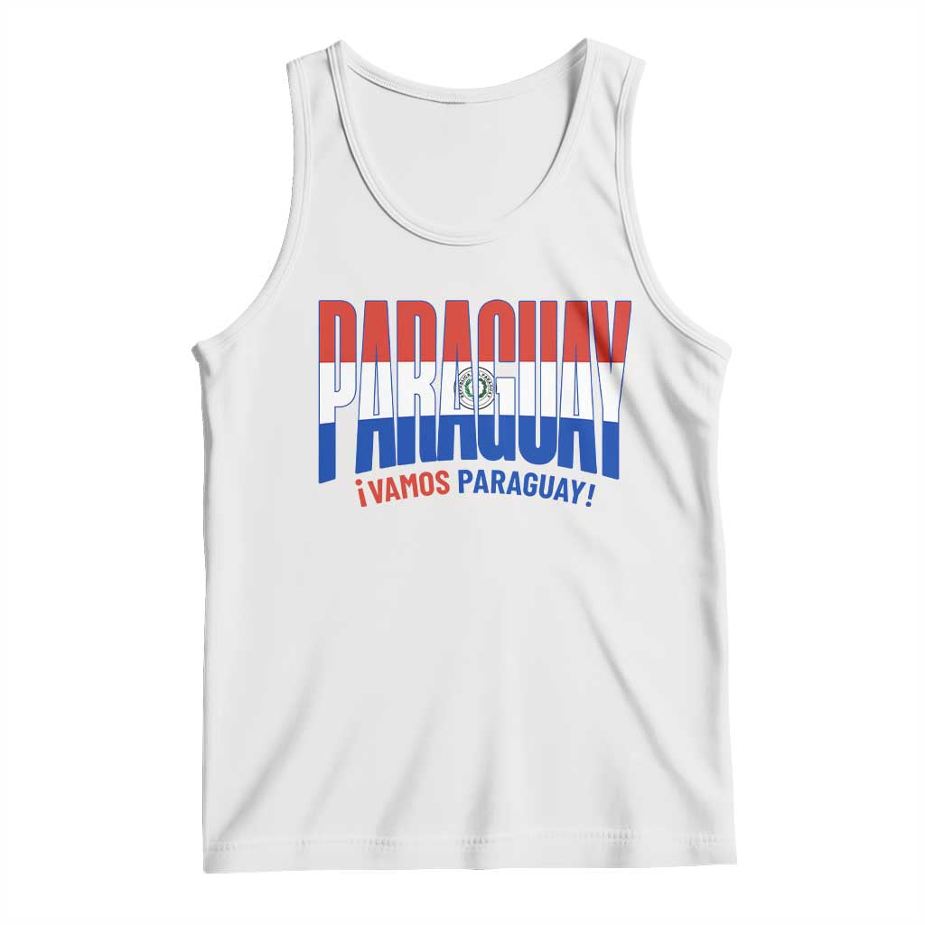 Vamos Paraguay Long Live Soccer Cheer Tank Top Patriotic Paraguaya Futbol Football Fans Pride TS02 White Print Your Wear