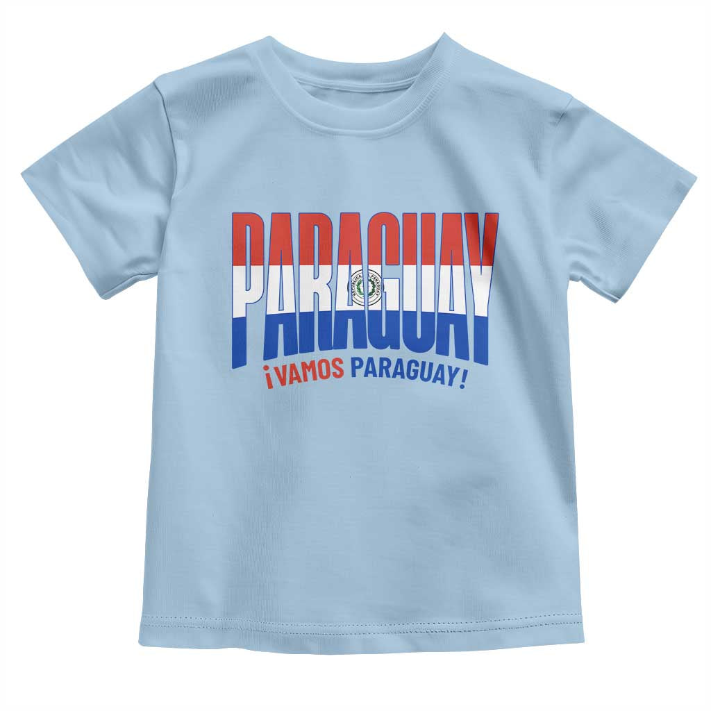 Vamos Paraguay Long Live Soccer Cheer Toddler T Shirt Patriotic Paraguaya Futbol Football Fans Pride TS02 Light Blue Print Your Wear
