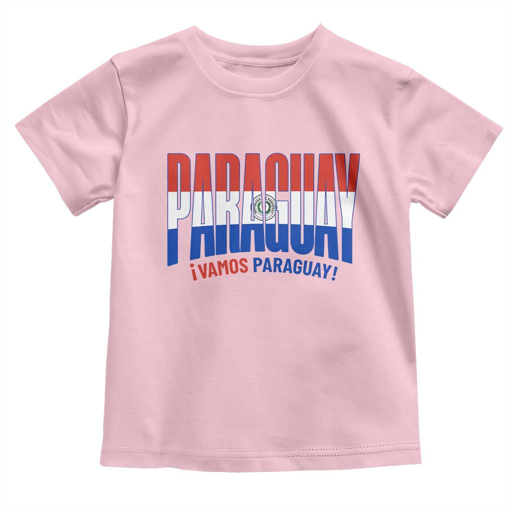 Vamos Paraguay Long Live Soccer Cheer Toddler T Shirt Patriotic Paraguaya Futbol Football Fans Pride TS02 Light Pink Print Your Wear