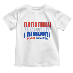Vamos Paraguay Long Live Soccer Cheer Toddler T Shirt Patriotic Paraguaya Futbol Football Fans Pride TS02 White Print Your Wear