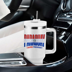 Vamos Paraguay Long Live Soccer Cheer Tumbler With Handle Patriotic Paraguaya Futbol Football Fans Pride TS02 Print Your Wear