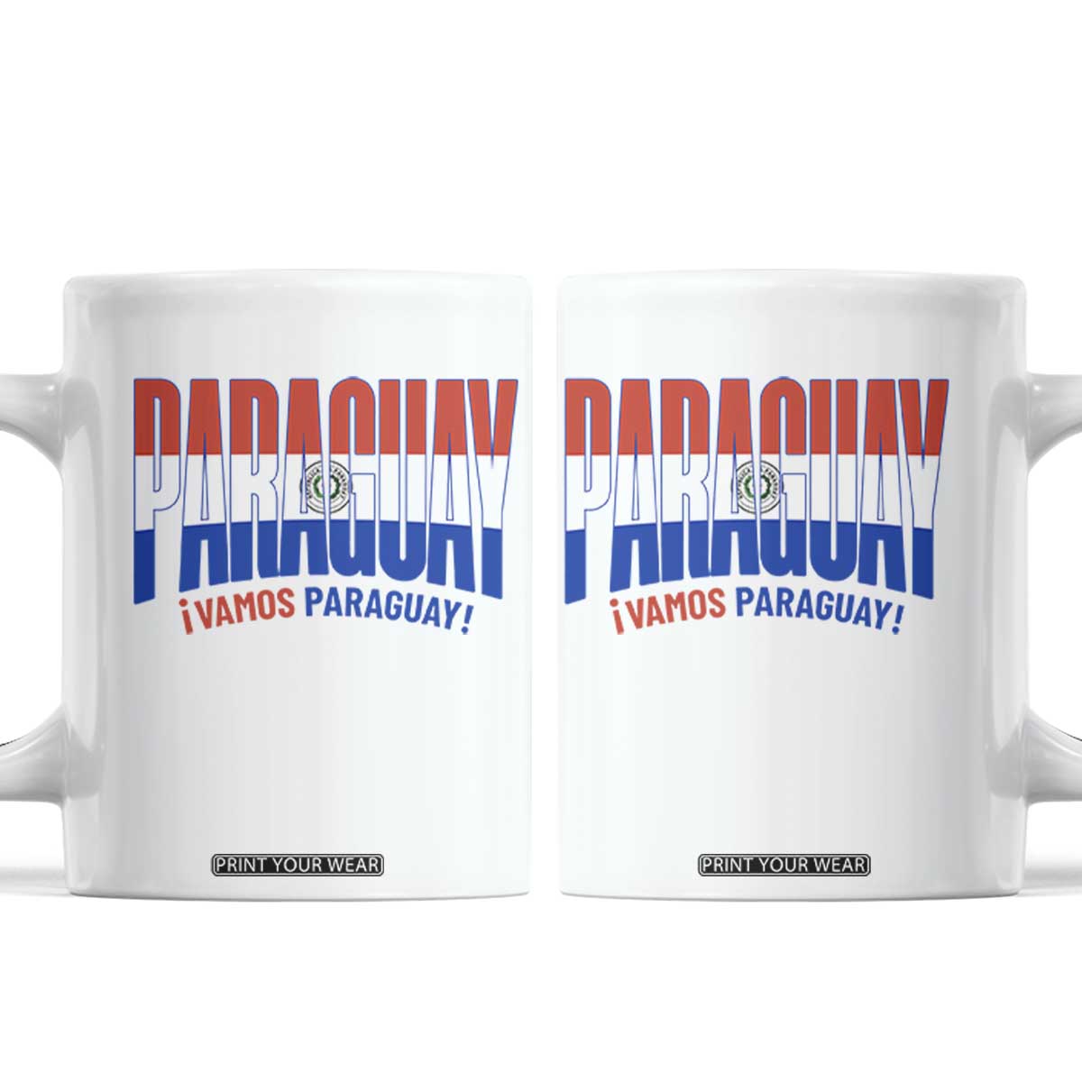 Vamos Paraguay Long Live Soccer Cheer Coffee Mug Patriotic Paraguaya Futbol Football Fans Pride TS02 White Print Your Wear