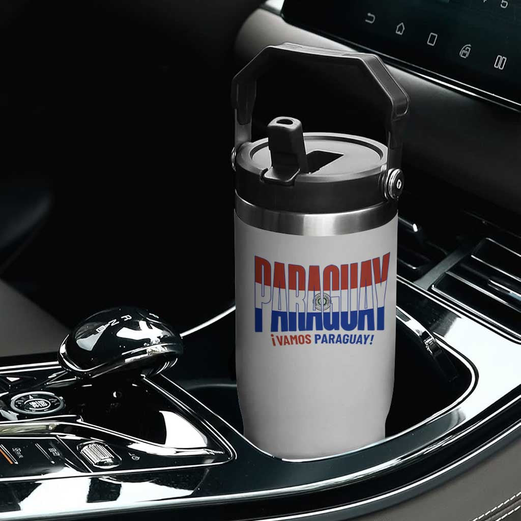 Vamos Paraguay Long Live Soccer Cheer Flip Straw Tumbler Patriotic Paraguaya Futbol Football Fans Pride TS02 Print Your Wear