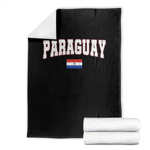 Paraguay Retro Athletic Varsity Style Throw Blanket Paraguaya Flag Country Pride Heritage TS02 Black Print Your Wear
