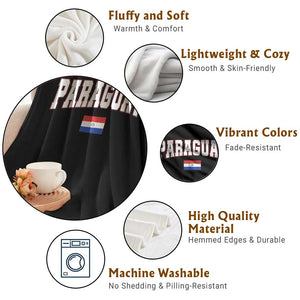 Paraguay Retro Athletic Varsity Style Throw Blanket Paraguaya Flag Country Pride Heritage TS02 Print Your Wear