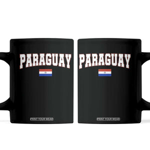 Paraguay Retro Athletic Varsity Style Coffee Mug Paraguaya Flag Country Pride Heritage TS02 Black Print Your Wear
