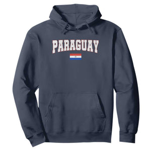 Paraguay Retro Athletic Varsity Style Hoodie Paraguaya Flag Country Pride Heritage TS02 Navy Print Your Wear