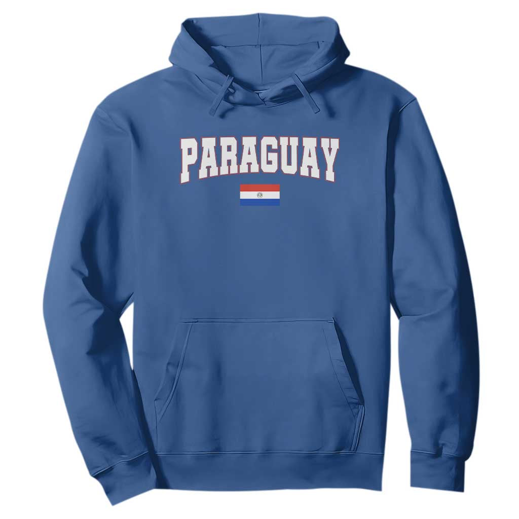 Paraguay Retro Athletic Varsity Style Hoodie Paraguaya Flag Country Pride Heritage TS02 Royal Blue Print Your Wear