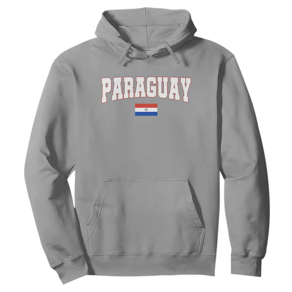 Paraguay Retro Athletic Varsity Style Hoodie Paraguaya Flag Country Pride Heritage TS02 Sport Gray Print Your Wear