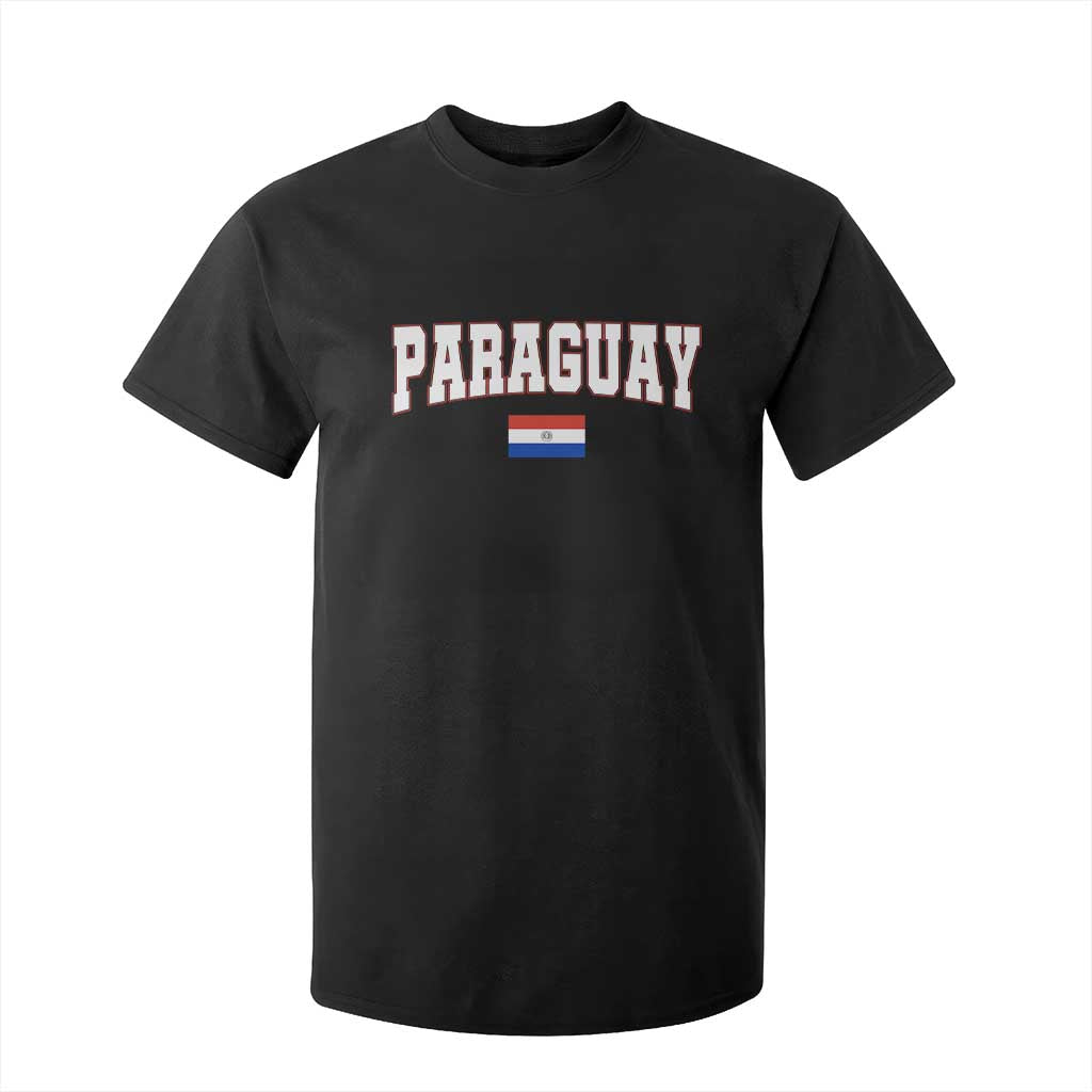Paraguay Retro Athletic Varsity Style T Shirt For Kid Paraguaya Flag Country Pride Heritage TS02 Black Print Your Wear