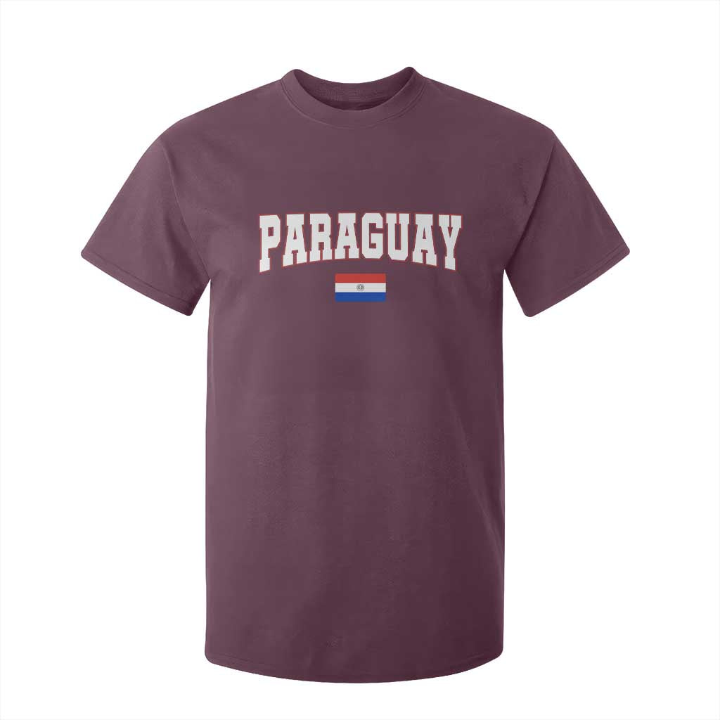 Paraguay Retro Athletic Varsity Style T Shirt For Kid Paraguaya Flag Country Pride Heritage TS02 Maroon Print Your Wear