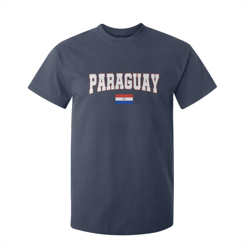 Paraguay Retro Athletic Varsity Style T Shirt For Kid Paraguaya Flag Country Pride Heritage TS02 Navy Print Your Wear