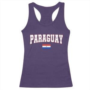 Paraguay Retro Athletic Varsity Style Racerback Tank Top Paraguaya Flag Country Pride Heritage TS02 Purple Print Your Wear