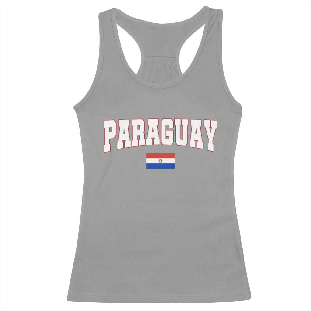 Paraguay Retro Athletic Varsity Style Racerback Tank Top Paraguaya Flag Country Pride Heritage TS02 Sport Gray Print Your Wear