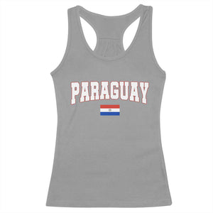 Paraguay Retro Athletic Varsity Style Racerback Tank Top Paraguaya Flag Country Pride Heritage TS02 Sport Gray Print Your Wear