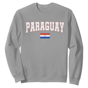 Paraguay Retro Athletic Varsity Style Sweatshirt Paraguaya Flag Country Pride Heritage TS02 Sport Gray Print Your Wear