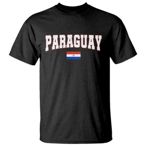 Paraguay Retro Athletic Varsity Style T Shirt Paraguaya Flag Country Pride Heritage TS02 Black Print Your Wear
