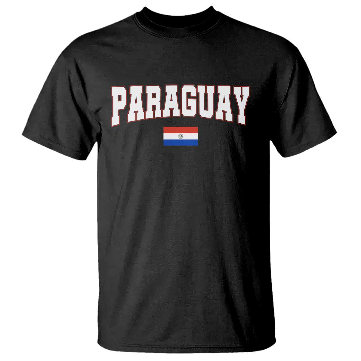 Paraguay Retro Athletic Varsity Style T Shirt Paraguaya Flag Country Pride Heritage TS02 Black Print Your Wear