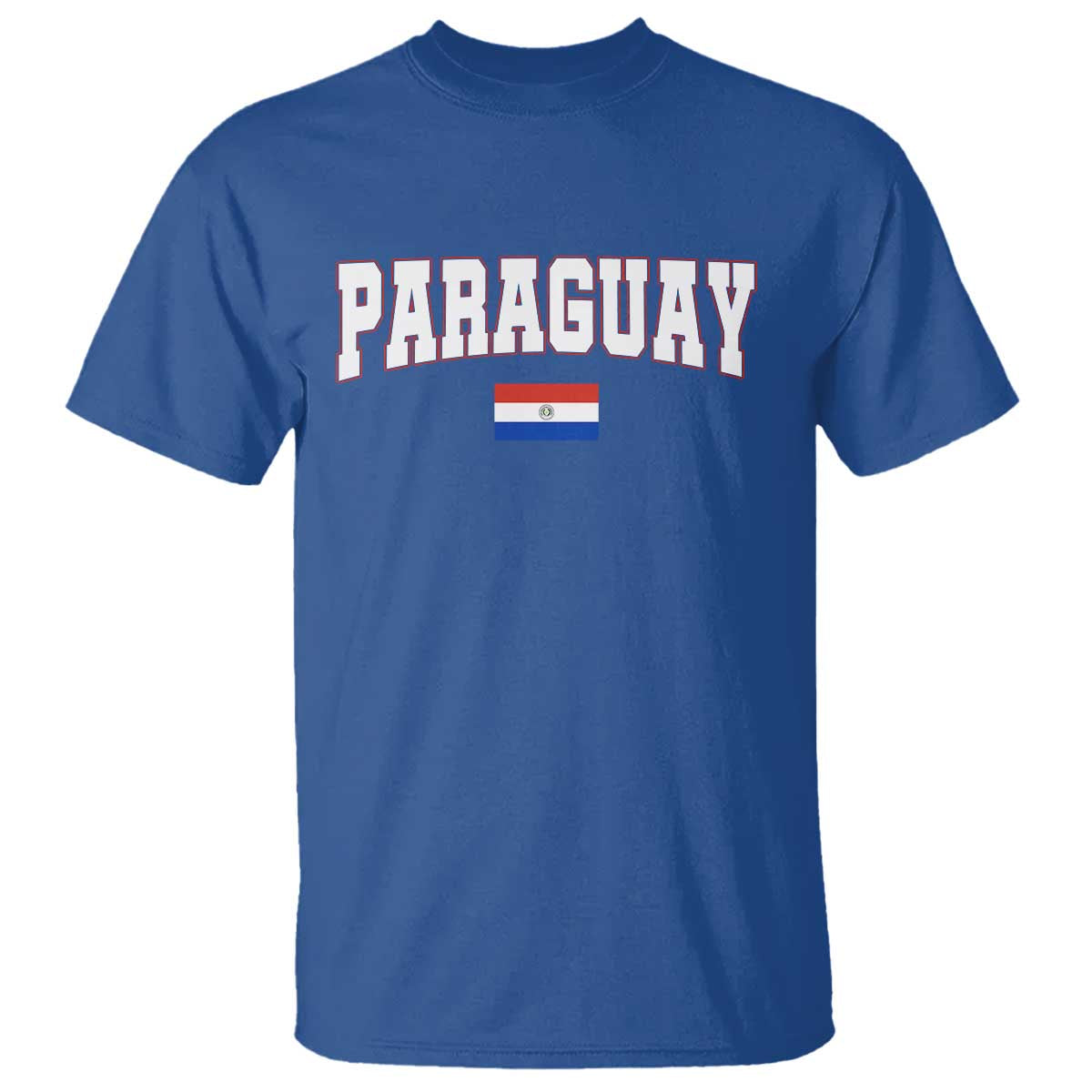 Paraguay Retro Athletic Varsity Style T Shirt Paraguaya Flag Country Pride Heritage TS02 Royal Blue Print Your Wear