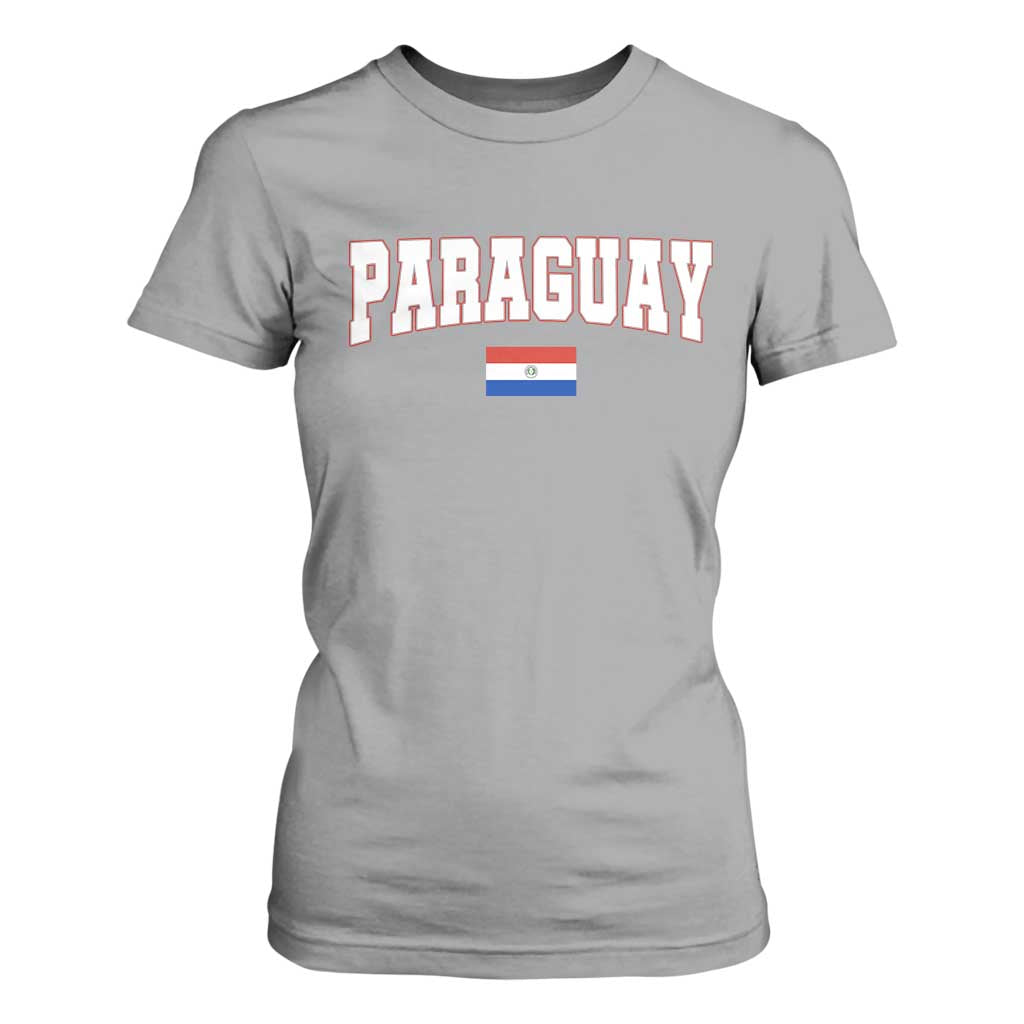 Paraguay Retro Athletic Varsity Style T Shirt For Women Paraguaya Flag Country Pride Heritage TS02 Sport Gray Print Your Wear