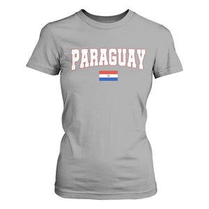 Paraguay Retro Athletic Varsity Style T Shirt For Women Paraguaya Flag Country Pride Heritage TS02 Sport Gray Print Your Wear