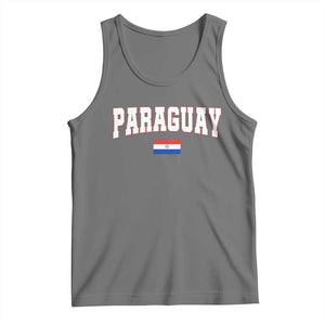 Paraguay Retro Athletic Varsity Style Tank Top Paraguaya Flag Country Pride Heritage TS02 Black Heather Print Your Wear