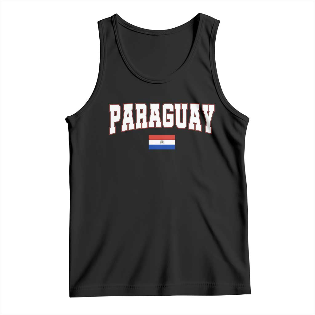 Paraguay Retro Athletic Varsity Style Tank Top Paraguaya Flag Country Pride Heritage TS02 Black Print Your Wear