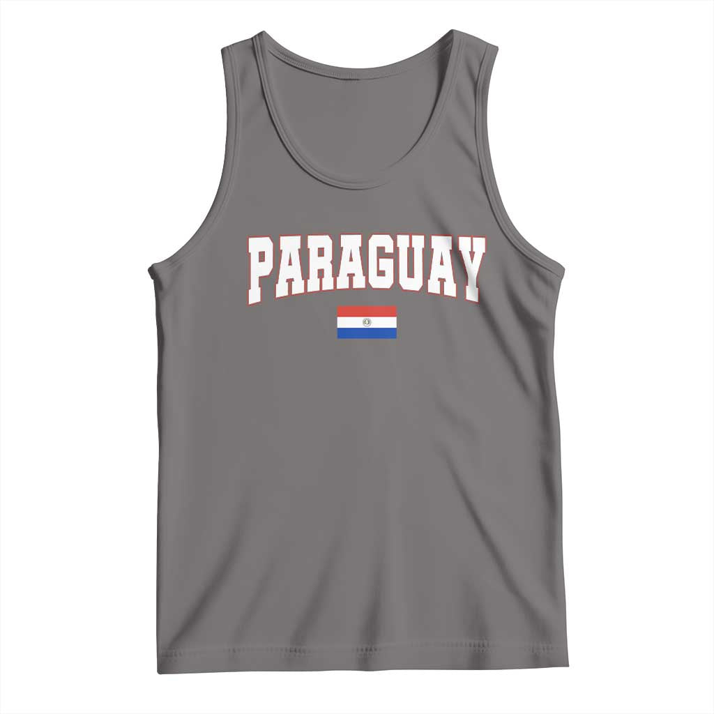Paraguay Retro Athletic Varsity Style Tank Top Paraguaya Flag Country Pride Heritage TS02 Deep Heather Print Your Wear