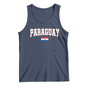 Paraguay Retro Athletic Varsity Style Tank Top Paraguaya Flag Country Pride Heritage TS02 Navy Print Your Wear