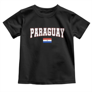Paraguay Retro Athletic Varsity Style Toddler T Shirt Paraguaya Flag Country Pride Heritage TS02 Black Print Your Wear