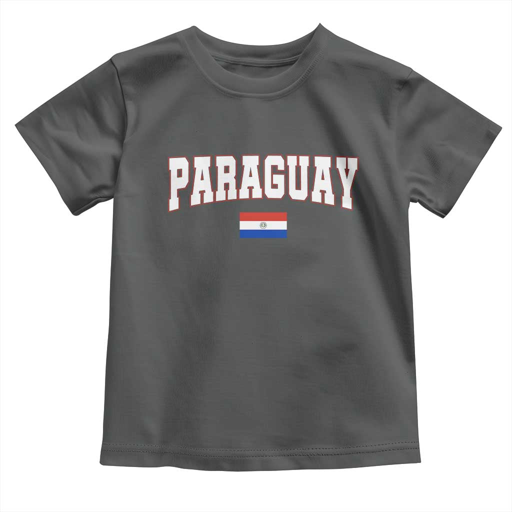Paraguay Retro Athletic Varsity Style Toddler T Shirt Paraguaya Flag Country Pride Heritage TS02 Dark Heather Print Your Wear