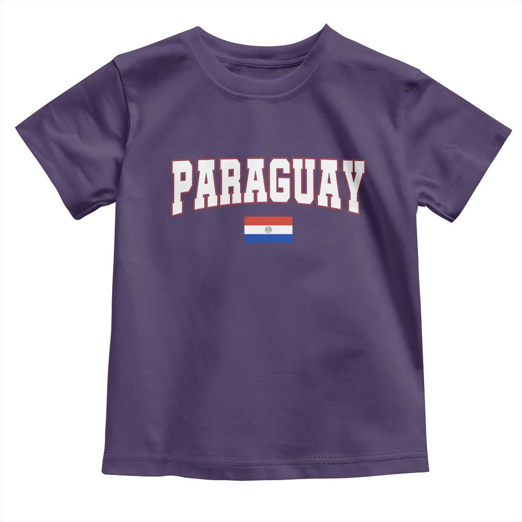Paraguay Retro Athletic Varsity Style Toddler T Shirt Paraguaya Flag Country Pride Heritage TS02 Purple Print Your Wear